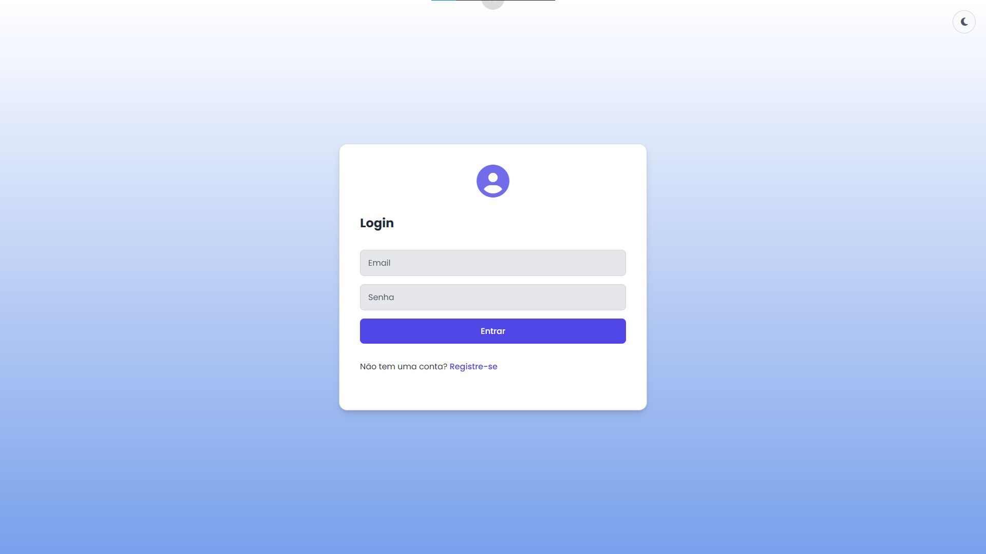 Tela de Login do Sistema